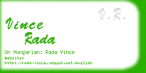 vince rada business card